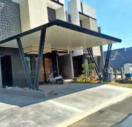 Kanopi atap alderon pelapon vpc rangka besi holloh galpanis
