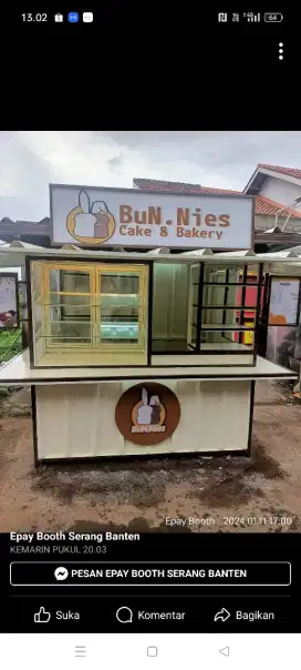 Gerobak kontainer booth kontainer rombong kontainer