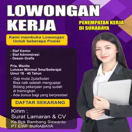 LOWONGAN KERJA DI KANTOR LOKASI SURABAYA