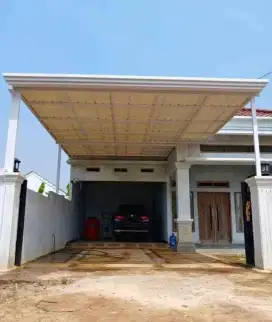 Kanopi atap alderon rangka besi holloh pelapon vpc