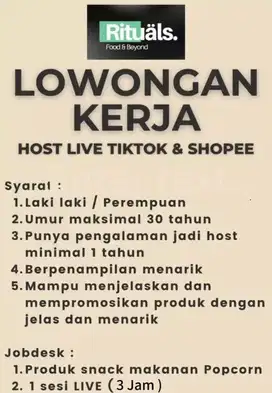 DICARI HOST LIVE BERPENGALAMAN DAERAH JELAMBAR