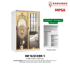 Lemari sliding besi, lemari 2 pintu, lemari besi, lemari murah