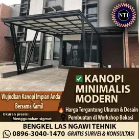 Kanopi Minimalis Modern – Bengkel Las Bekasi