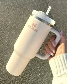 Tumbler Stanley gagang warna putih