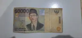 Uang kuno 50.000 Soeprarman
