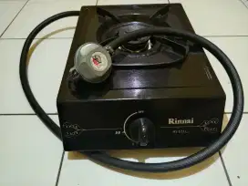 Kompor gas Rinnai 1 tungku + selang regulator