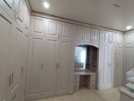 Wardrobe Set Kamar Kayu Mahoni Finishing Duco