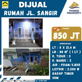 DIJUAL RUMAH MURAH DALAM KOTA JALAN SANGIR