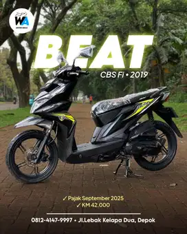 Cash/Kredit Honda Beat FI Cbs Tahun 2019