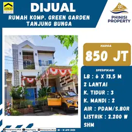 DIJUAL RUMAH KOMPLEKS GREEN GARDEN TANJUNG BUNGA