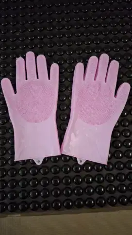 Sarung Tangan Cuci Piring Sarung Tangan Karet Serbaguna Pink