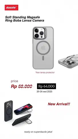 Case magsafe ring boba iphone