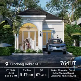 Rumah Mewah Full Bata Merah 1 Lantai & 2 Lantai Di Cilodong, Depok