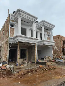 Rumah Bata Merah 2 Lantai Pinggir Jalan Raya Ciherang Tapos Depok