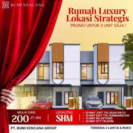 Di jual rumah modern 2 lantai murah shm