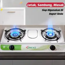 Kompor gas
merk omicko 2tungku
