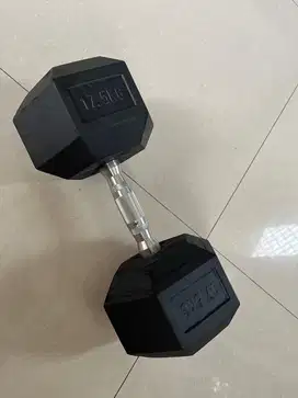 Dumbel 17,5kg hexagonal