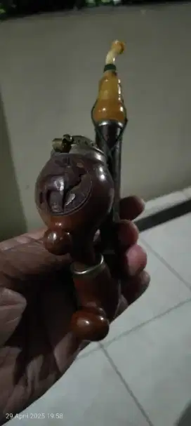 HUNTER PIPE CANGKLONG KAYU BRIAR DAN CHERRY ESTATE, BRUYERE GARANTI