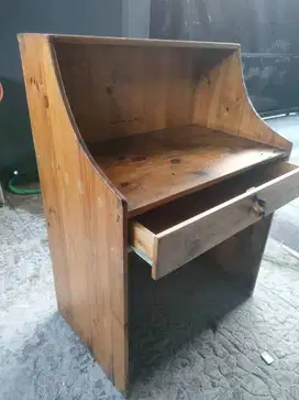 Meja kantor / belajar / kasir dari jati belanda, kuat, kokoh, premium