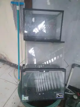 Akuarium akrilik 1 set size S.M.L rasa baru
