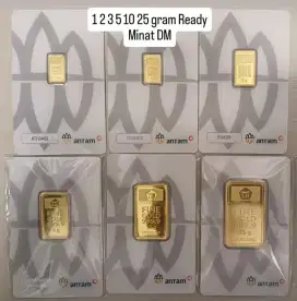 Emas Antam 1 2 3 5 10 25 gram RM