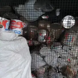 Kaleng susu ada banyak