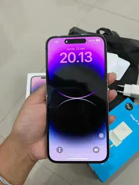 Jual Iphone 14 pro max 256 gb EX IBOX ungu bekas