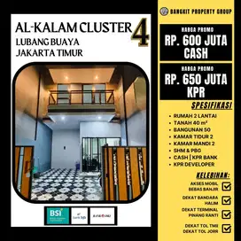 Rumah 2 lantai 2kt 2km harga 600 jutaan kpr 650 juta jakarta