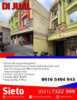 Dijual Ruko Pasar Kembang Blok C (Komplek Grand Flowers)