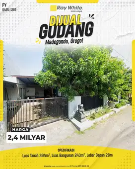 Dijual Gudang Murah di Perumahan Griya Parahyangan Solo Baru
