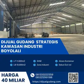 Dijual Gudang Strategis di Boyolali luas 1.1 Ha Harga Terjangkau