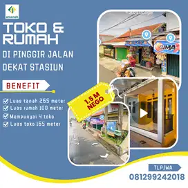 Toko dan Rumah Bogor Dijual Pinggir Jalan Ramai Samping Masjid Jami