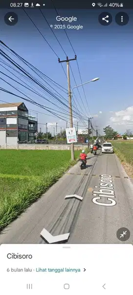 Tanah di pinggir jalan raya cikoneng belakang podomoro 1 juta permeter