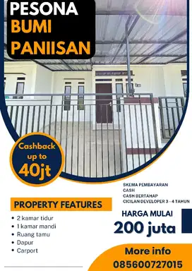 di jual rumah siap bangun di kawasan paniisan harga terjangkau