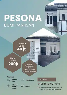 di jual rumah baru di pesona bumi paniisan