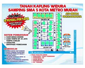 Promo DP 10 juta sisa di cicil selama 1 th kavling Kota Metro