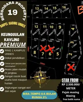 Kavling unnes cocok buat usaha kost atau hunian