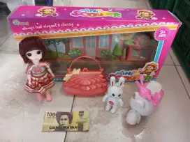 Mainan anak mini scooter barbie