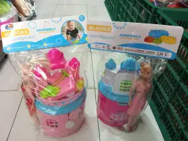 Mainan anak istana barbie