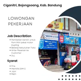Lowongan Pekerjaan Helper