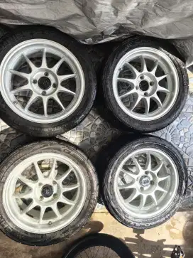 velg Enkei tarmac ring 15 et 40 lebar 6,5 set ban