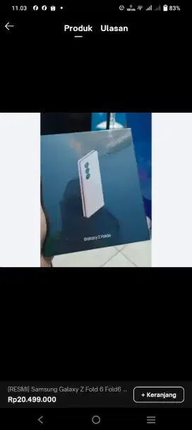 Samsung Galaxy Z Fold 6 Baru Masih segel garansi jual murah