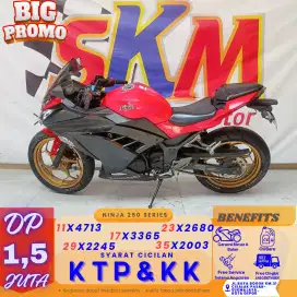 ( ninja 250 tahun 2020 dp:900 syarat kk dan ktp  garansi mesin 6bulan