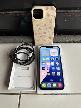iPhone 14 iBox 128gb fullset original normal no minus jual net