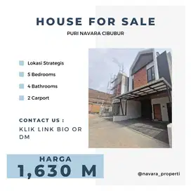 Rumah Siap Huni di Navara Cibubur – Lokasi Strategis 5 Kamar Dekat LRT