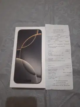 Iphone 16 Pro max 512 Natural Titanium. 100% Masih Segel.Garansi 3 Th.