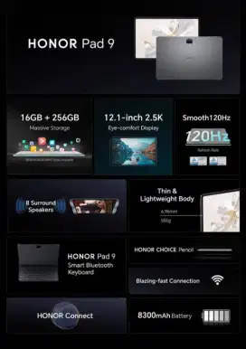 Tablet 12 inch HONOR PAD 9 Ram 8/256 Gb