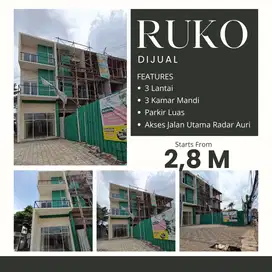 Ruko 3,5 Lantai di Radar Auri – Cocok untuk Usaha & Kantor Dekat Toll