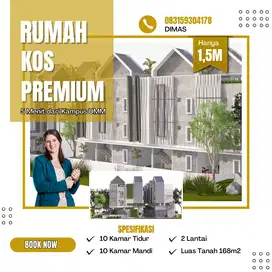Rumah kost eksklusif area kampus
