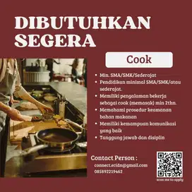 DICARI! COOK UNTUK RESTORAN NON HALAL (PORK)